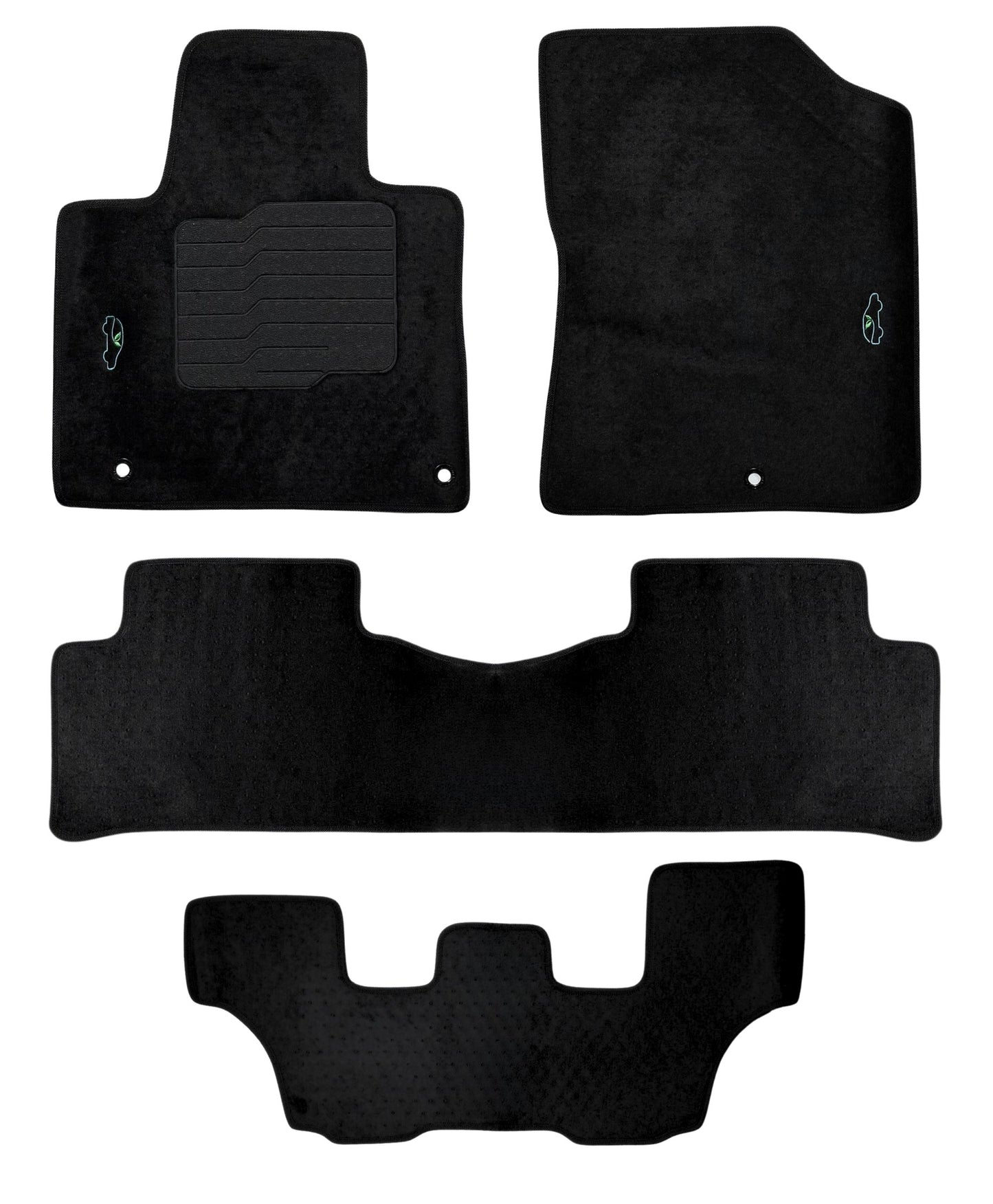 Carpet Floor Mats for 2021 to 2025 Kia Sorento Full 3-Row Set (Not for Hybrid Models)