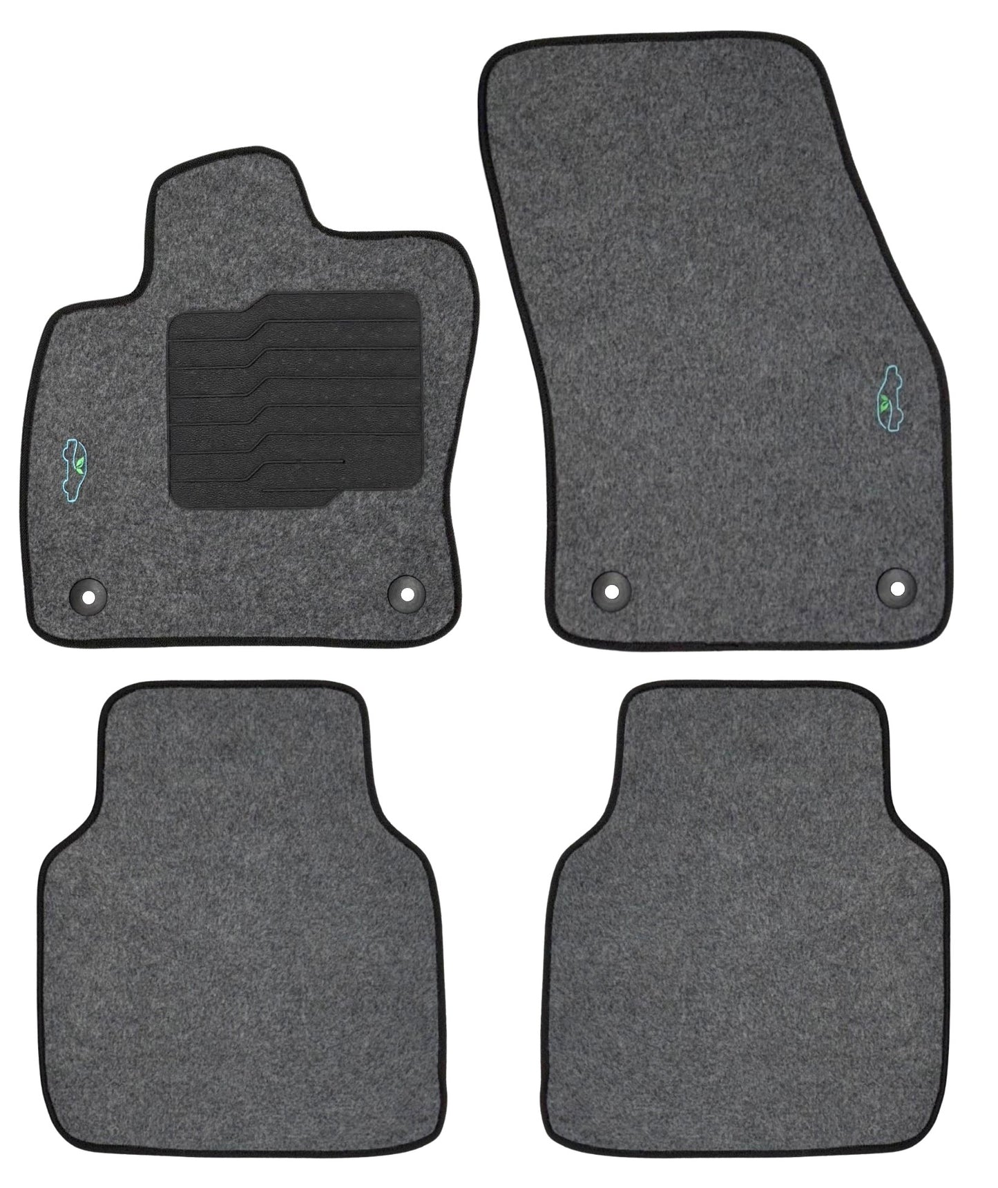 Carpet Floor Mats for 2018 to 2024 Volkswagen Tiguan - Gray