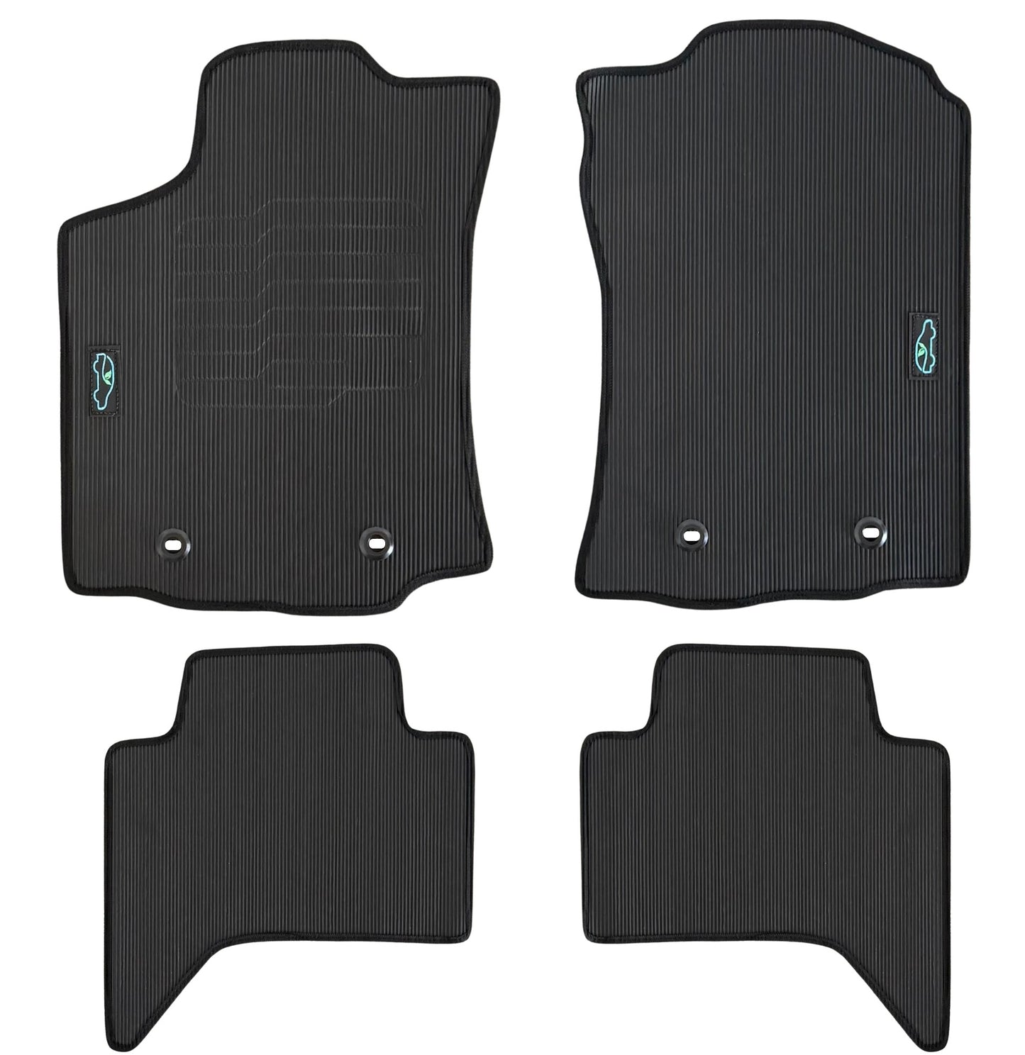 All Weather Floor Mats for 2016 to 2023 Toyota Tacoma Double Cab (Automatic Only)