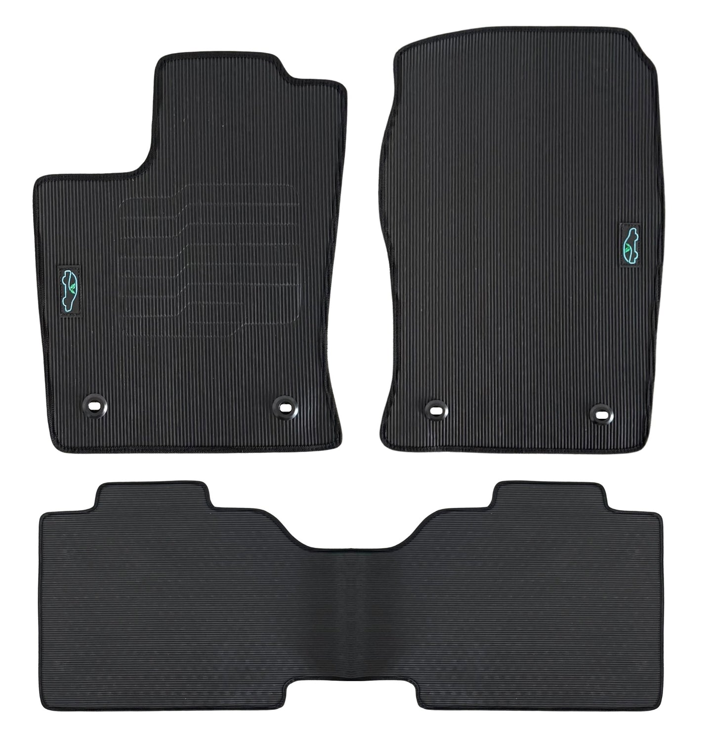 All Weather Floor Mats for 2022 to 2025 Toyota Tundra CrewMax Cab Models, Front and Rear