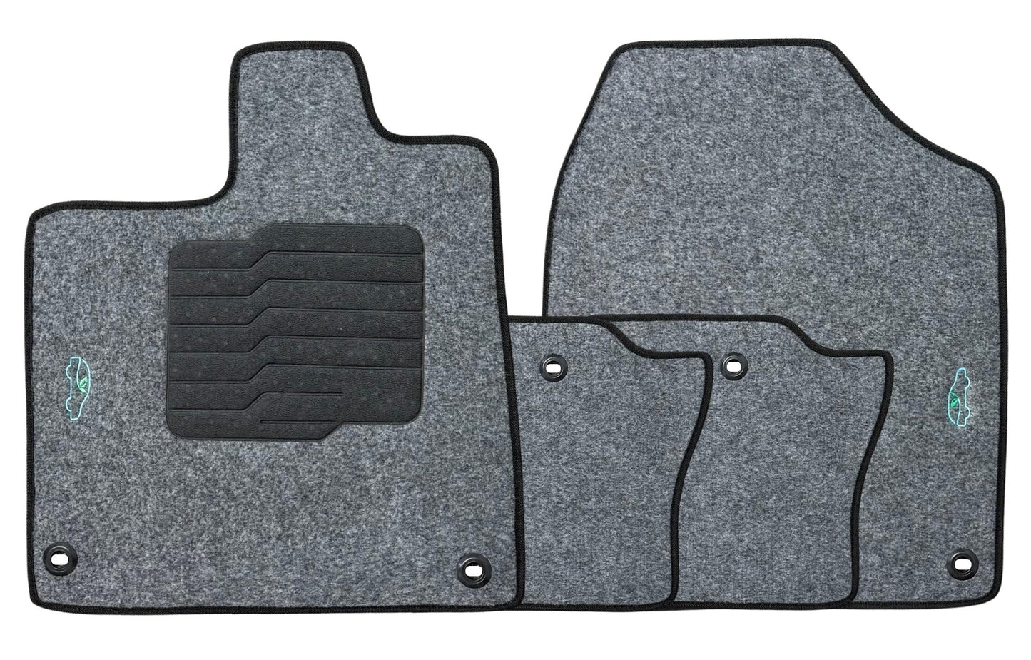 Carpet Floor Mats for 2016 to 2022 Honda Pilot, Front and Rear - Gray