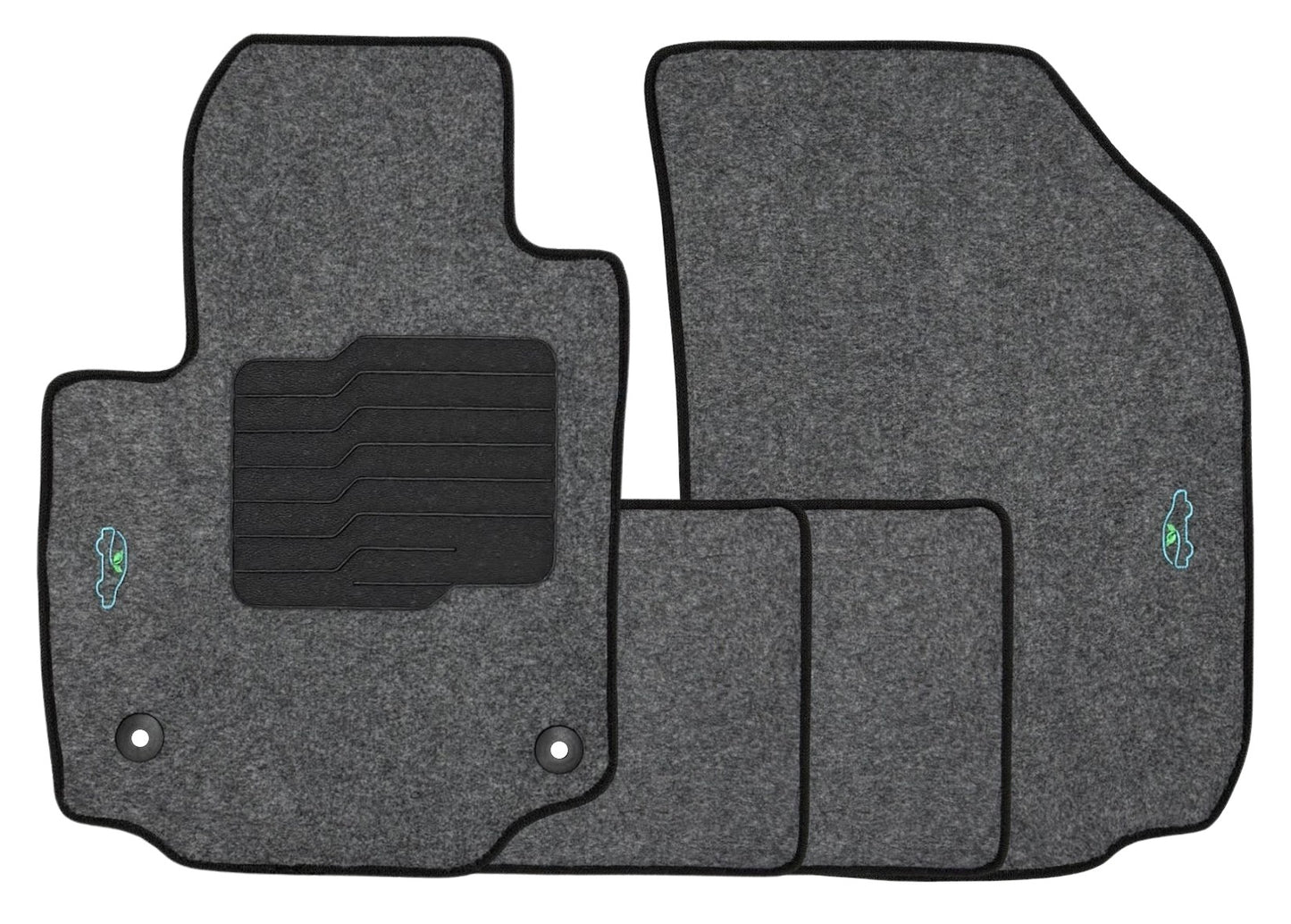 Floor Mats Gray Carpet for 2018 to 2024 Chevrolet Equinox / GMC Terrain