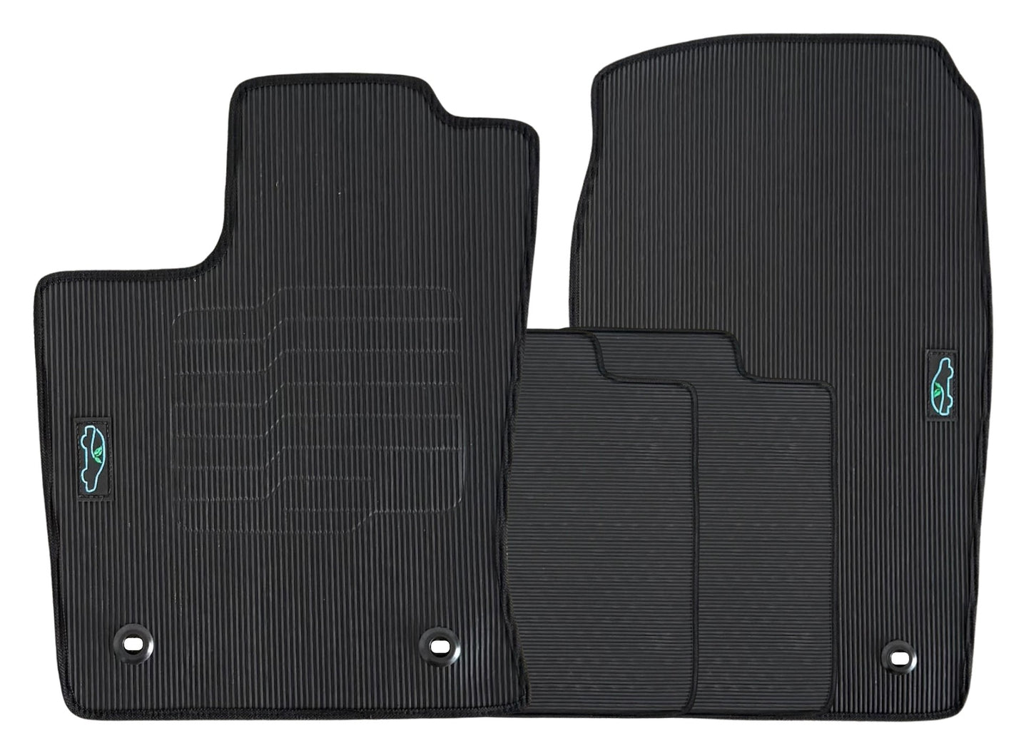 All Weather Floor Mats for 2022 to 2025 Toyota Tundra CrewMax Cab Models, Front and Rear
