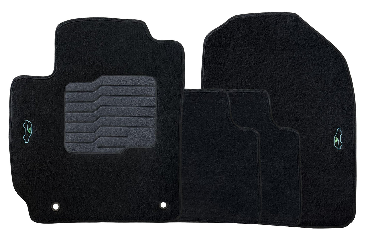 Carpet Floor Mats For 2018 to 2023 Hyundai Kona, Front and Rear, Black