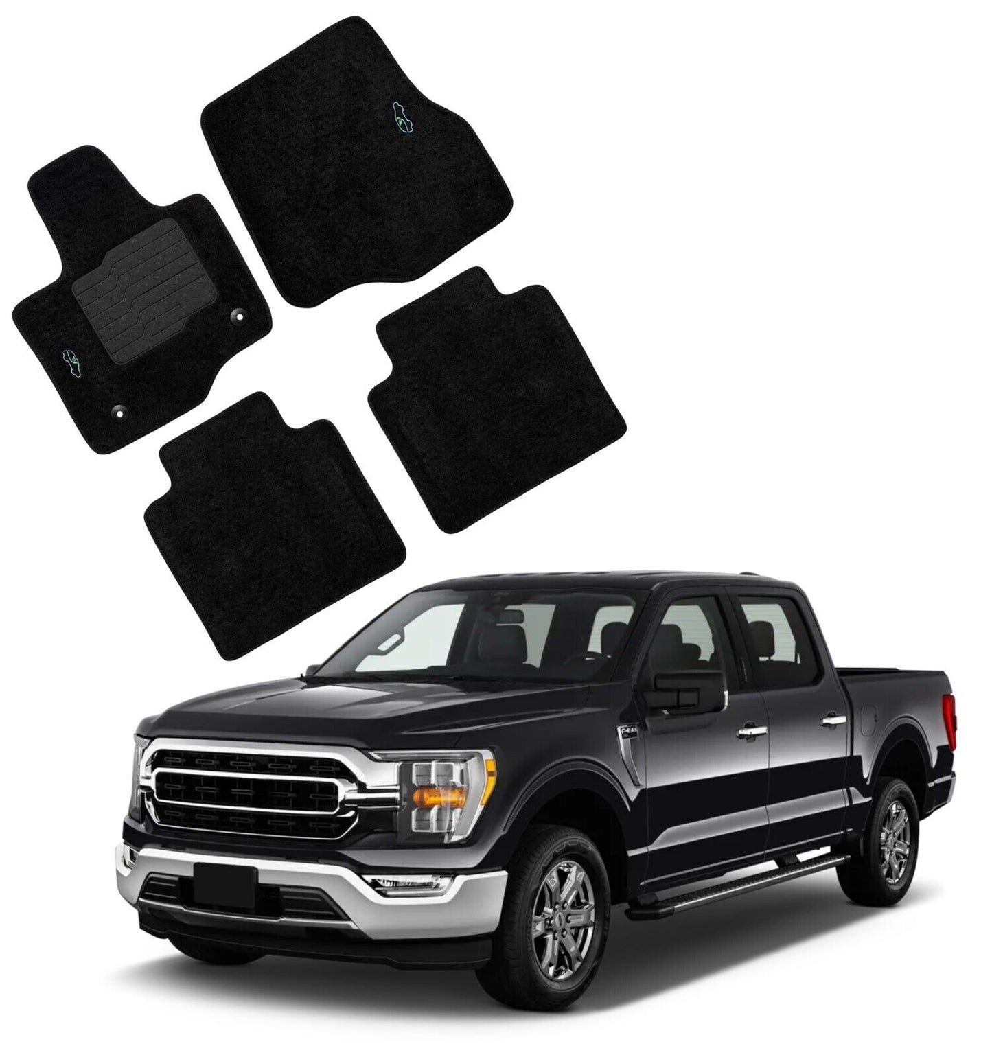 Carpet Floor Mats for 2021 to 2025 Ford F-150 Super Cab & SuperCrew