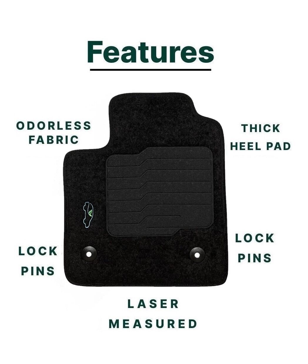 Carpet Floor Mats for 2023 2024 2025 Chevrolet Colorado / GMC Canyon Crew Cab