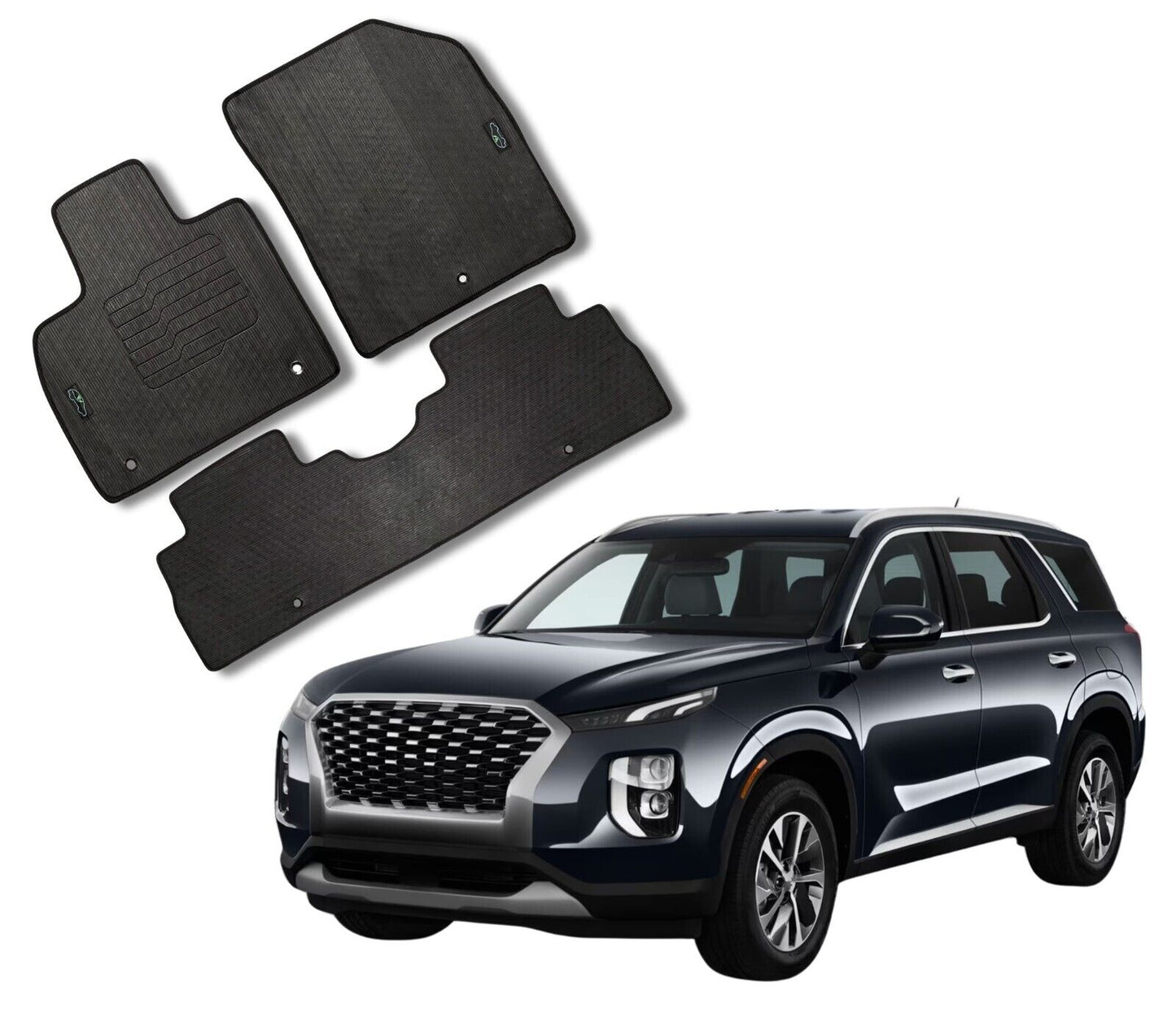 Floor Mats All-Weather for 2020 to 2025 Hyundai Palisade