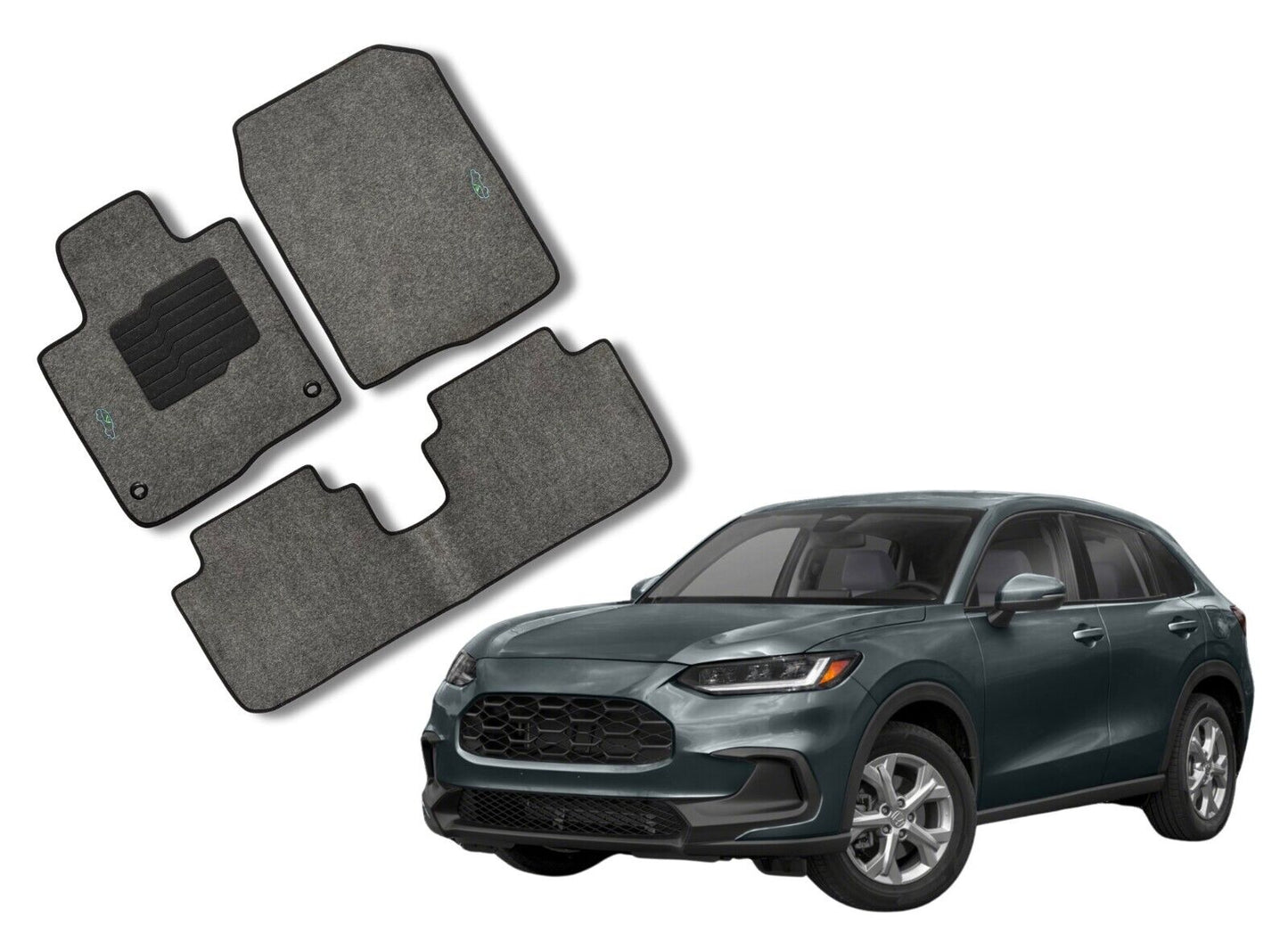 Carpet Floor Mats For 2023 to 2025 Honda HR-V / HRV Gray