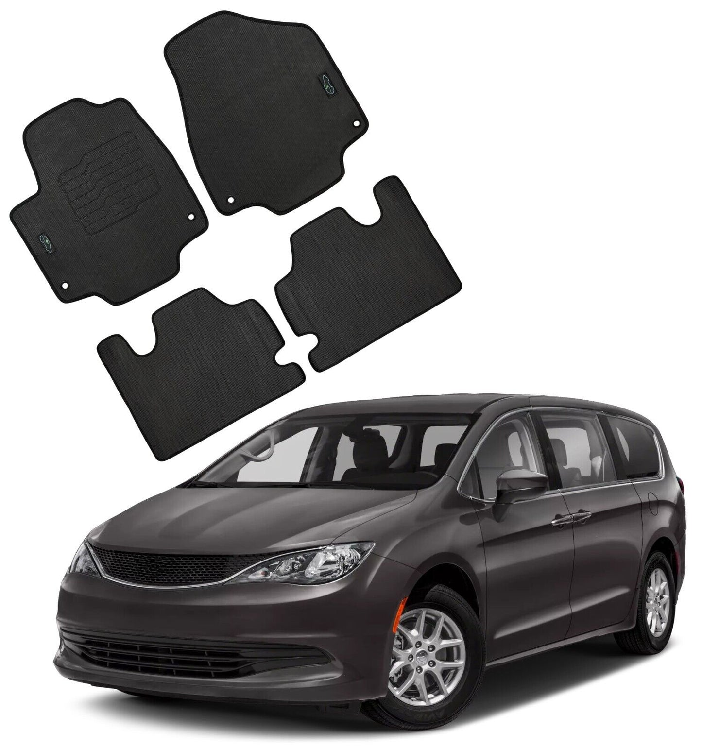 Floor Mats for 2017 to 2025 Chrysler Pacifica All Weather (Not for Hybrid)