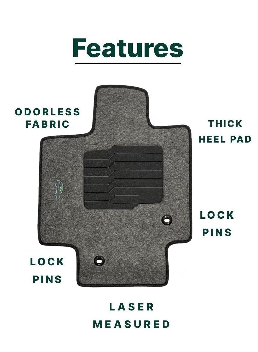 Carpet Floor Mats For 2020 to 2025 Toyota Highlander - Gray