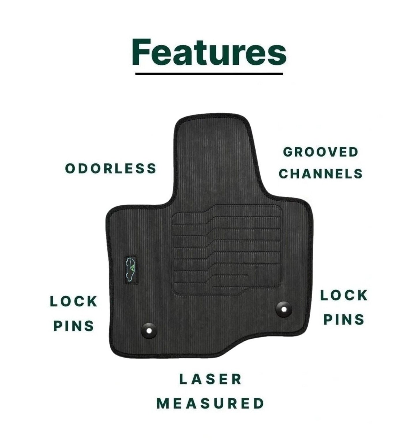 Floor Mats All Weather for 2021 to 2025 Ford F-150 Super Cab & SuperCrew