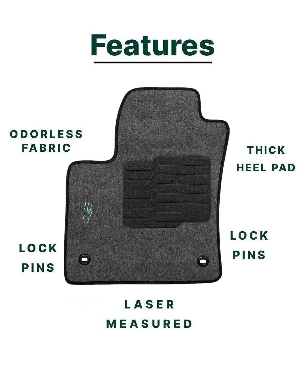 Carpet Floor Mats For 2016 to 2022 Toyota Prius - Gray