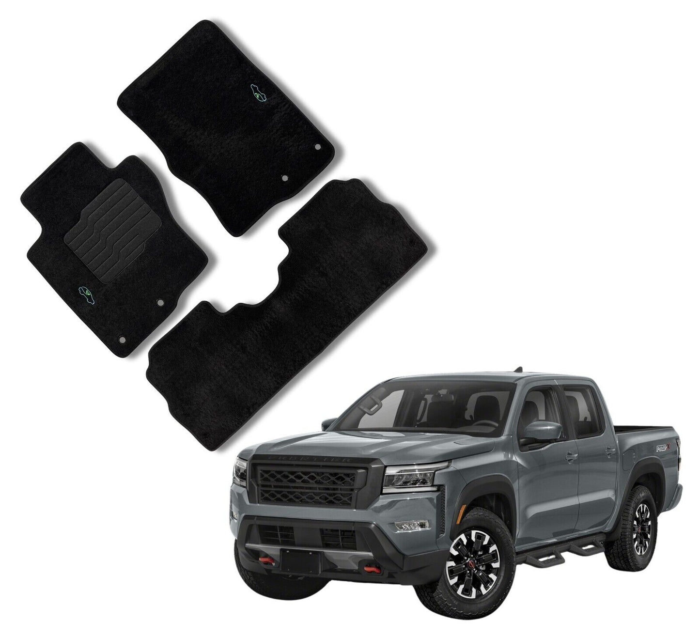 Carpet Floor Mats For 2022 to 2025 Nissan Frontier Crew Cab