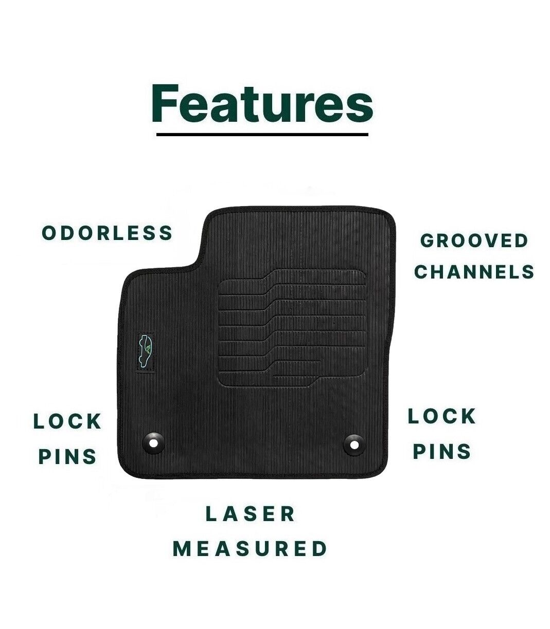 All Weather Floor Mats For 2018 to 2025 Volkswagen Atlas / Atlas Cross