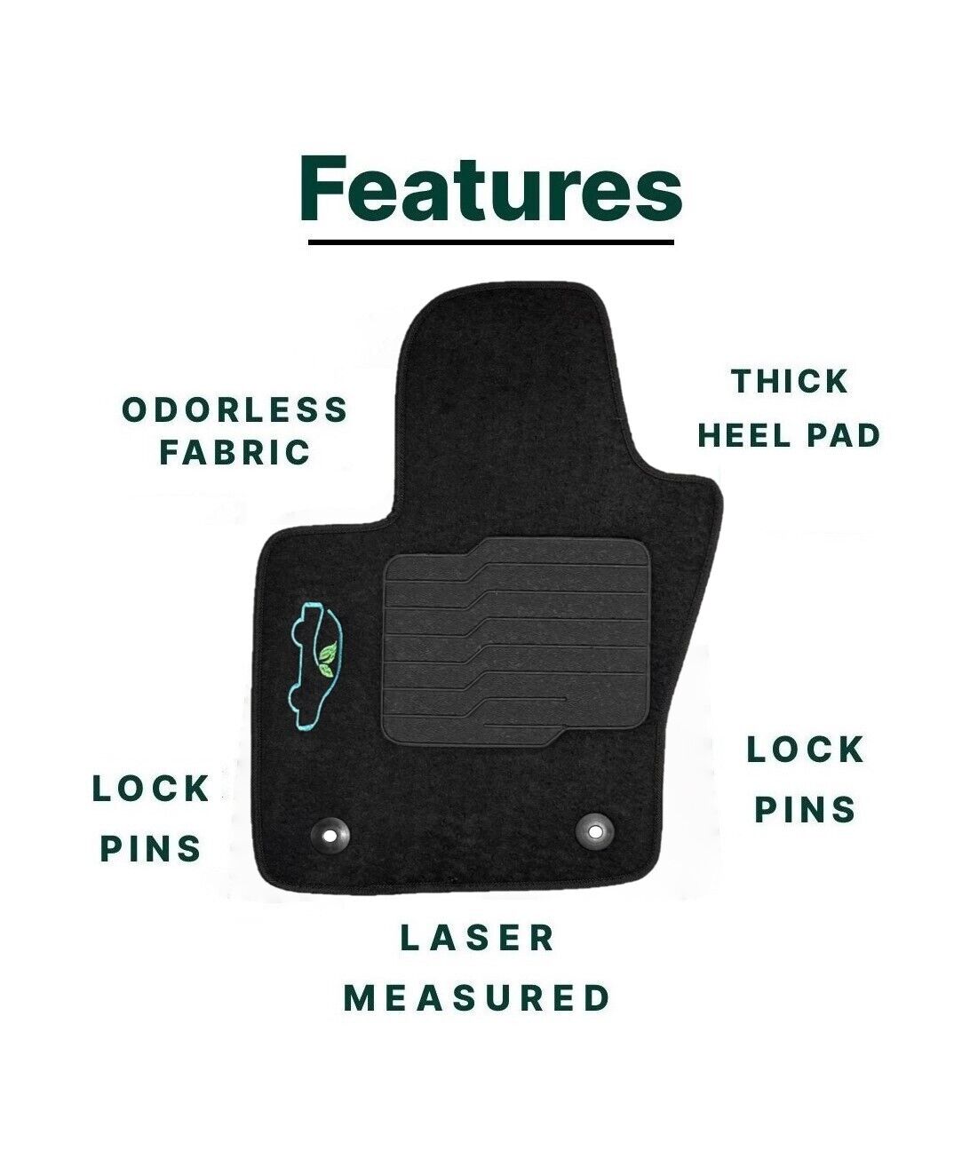Carpet Floor Mats for 2017 to 2025 Jeep Compass