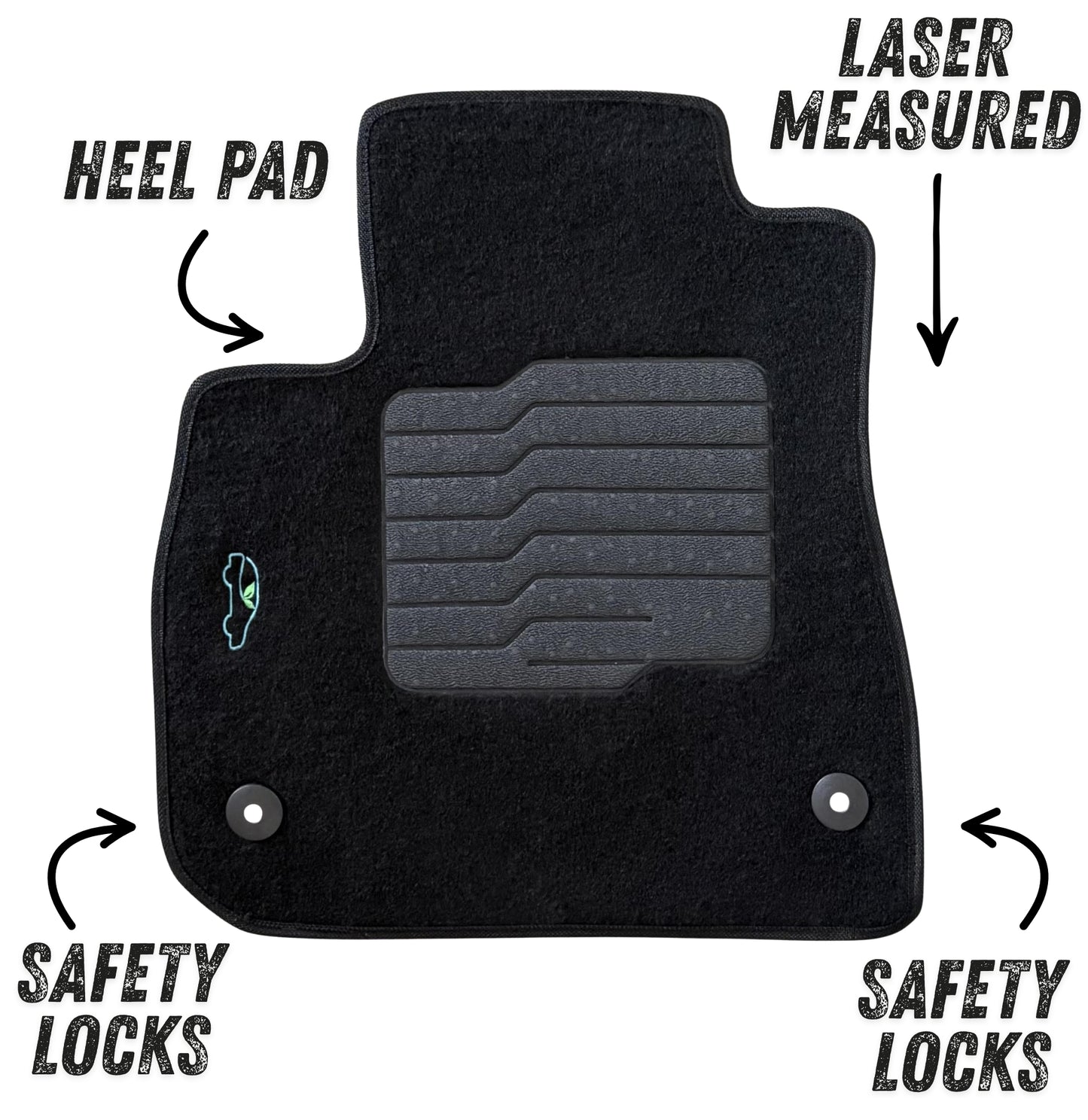 Carpet Floor Mats For 2016 to 2025 Chevrolet Malibu, Front and Rear