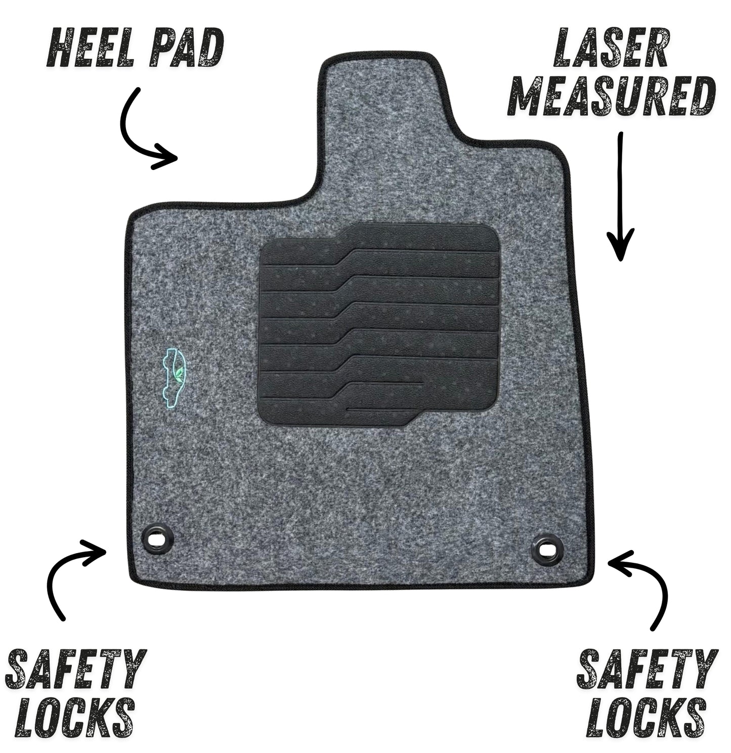 Carpet Floor Mats for 2016 to 2022 Honda Pilot, Front and Rear - Gray