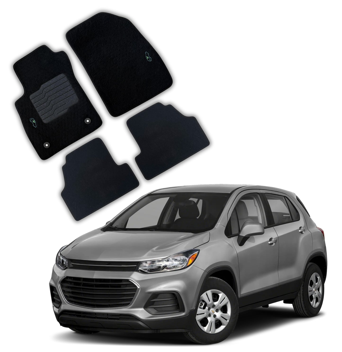 Carpet Floor Mats For 2013 to 2023 Chevrolet Trax & Buick Encore, Front and Rear