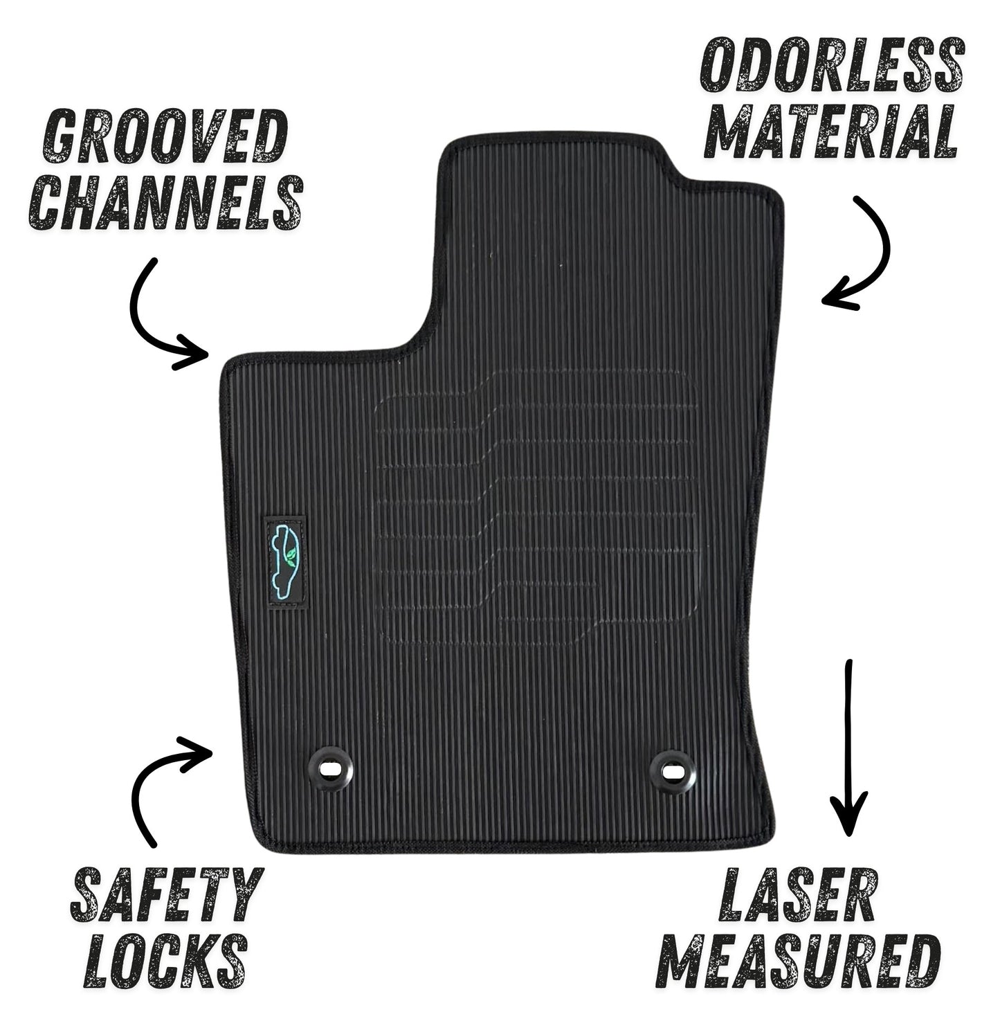 All Weather Floor Mats for 2022 to 2025 Toyota Tundra CrewMax Cab Models, Front and Rear