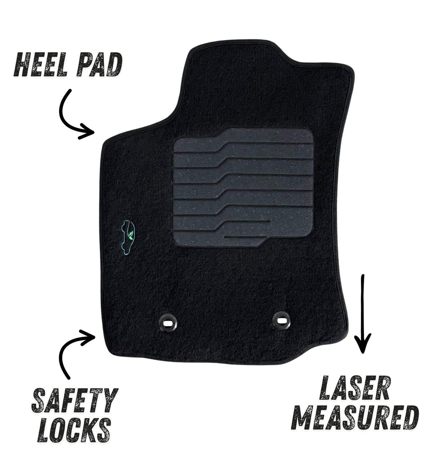 Carpet Floor Mats for 2016 to 2023 Toyota Tacoma Double Cab (Automatic Only)