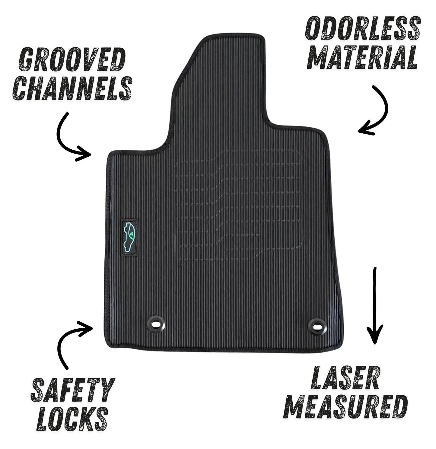 All Weather Floor Mats for 2014 to 2021 Toyota Tundra CrewMax Cab Models