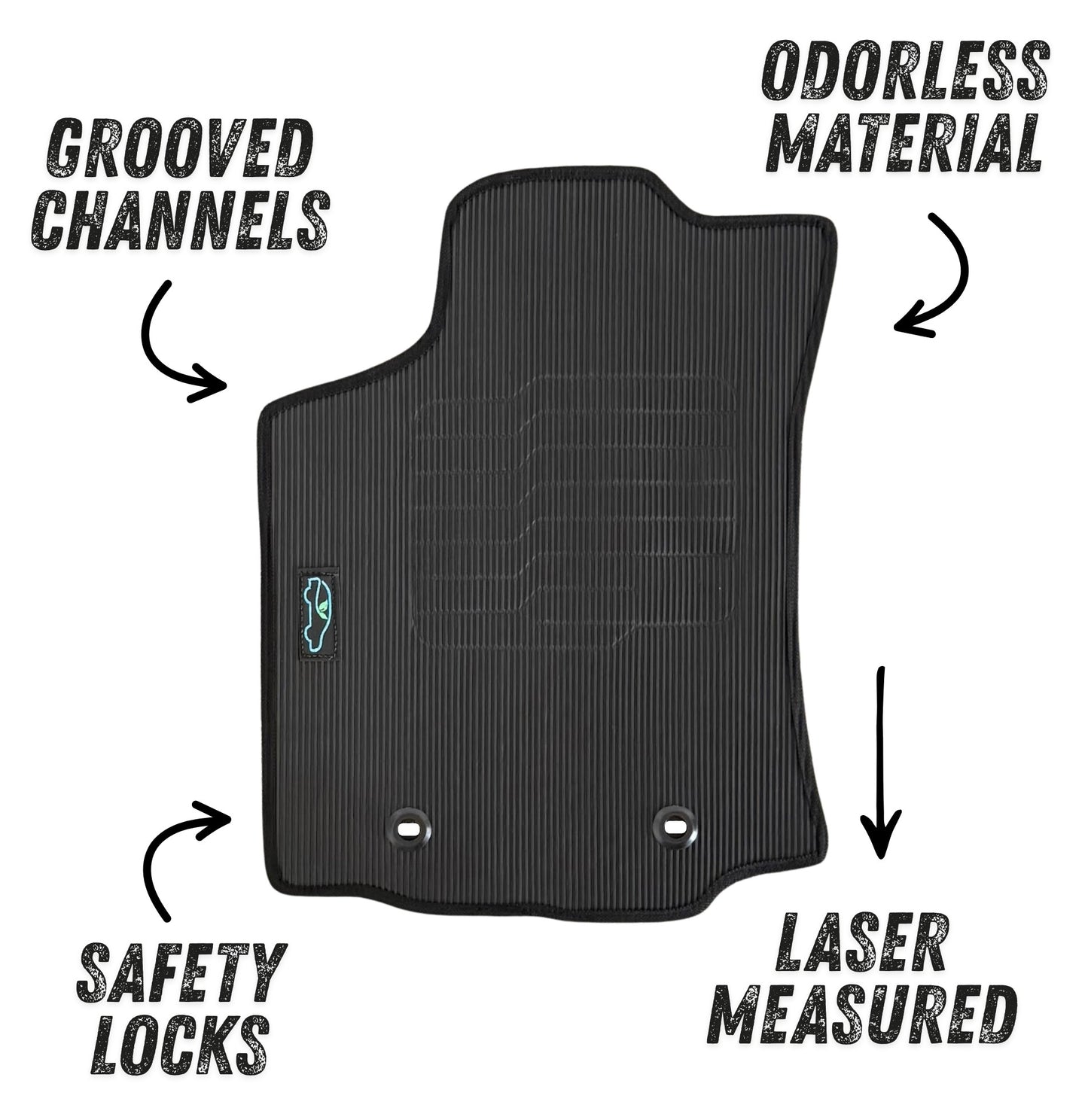 All Weather Floor Mats for 2016 to 2023 Toyota Tacoma Double Cab (Automatic Only)