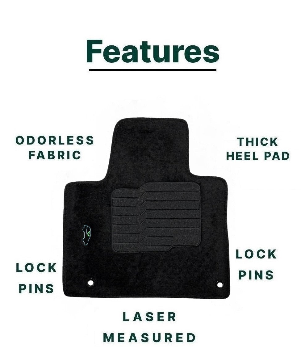 Carpet Floor Mats for 2021 to 2025 Kia Sorento Full 3-Row Set (Not for Hybrid Models)