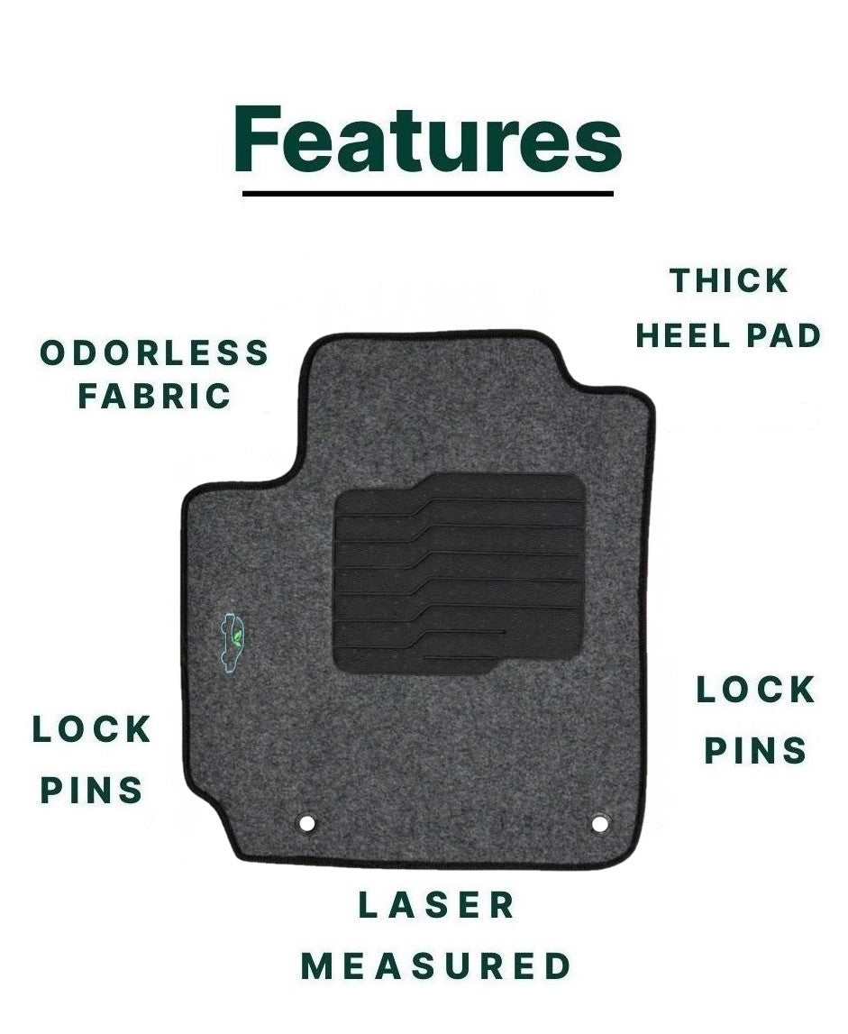 Carpet Floor Mats For 2018 to 2023 Hyundai Kona - Gray
