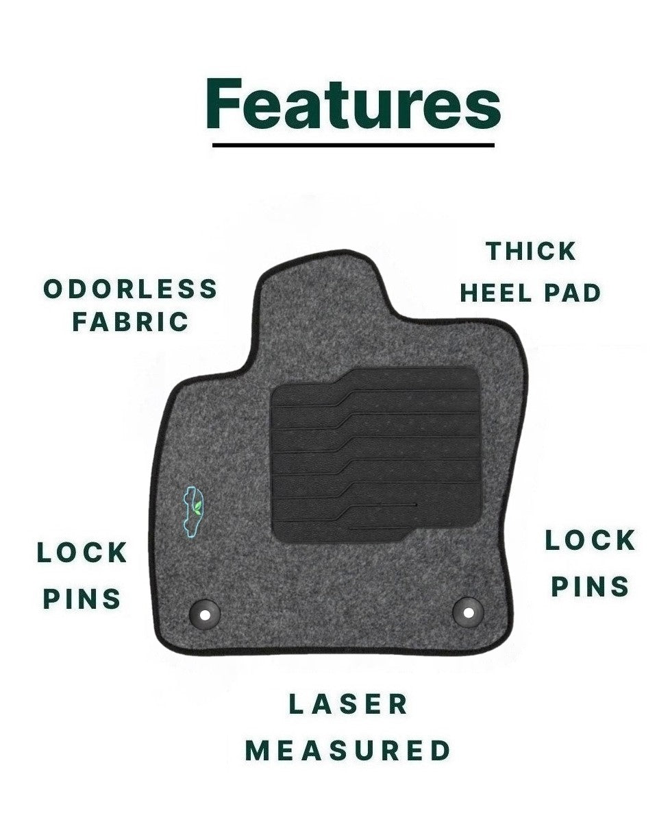Carpet Floor Mats for 2018 to 2024 Volkswagen Tiguan - Gray