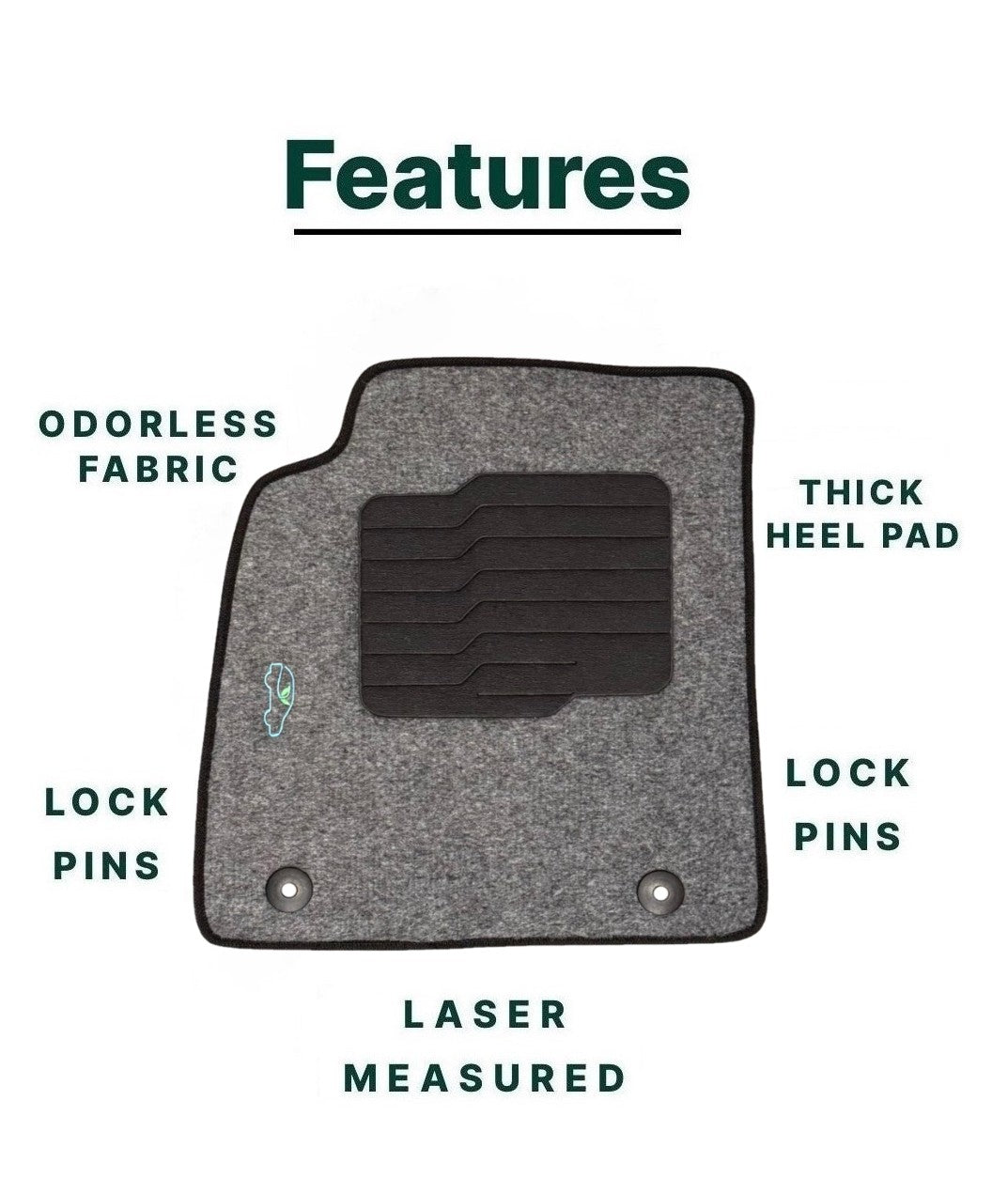 Carpet Floor Mats For 2014 to 2020 Chevrolet Impala (not for 2014/2016 Limited) - Gray