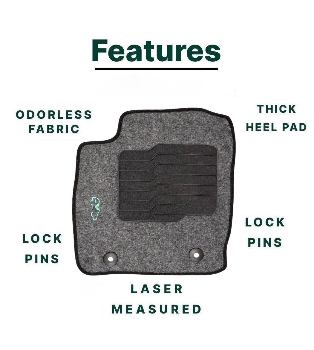 Carpet Floor Mats For 2018 to 2022 Ford EcoSport - Gray