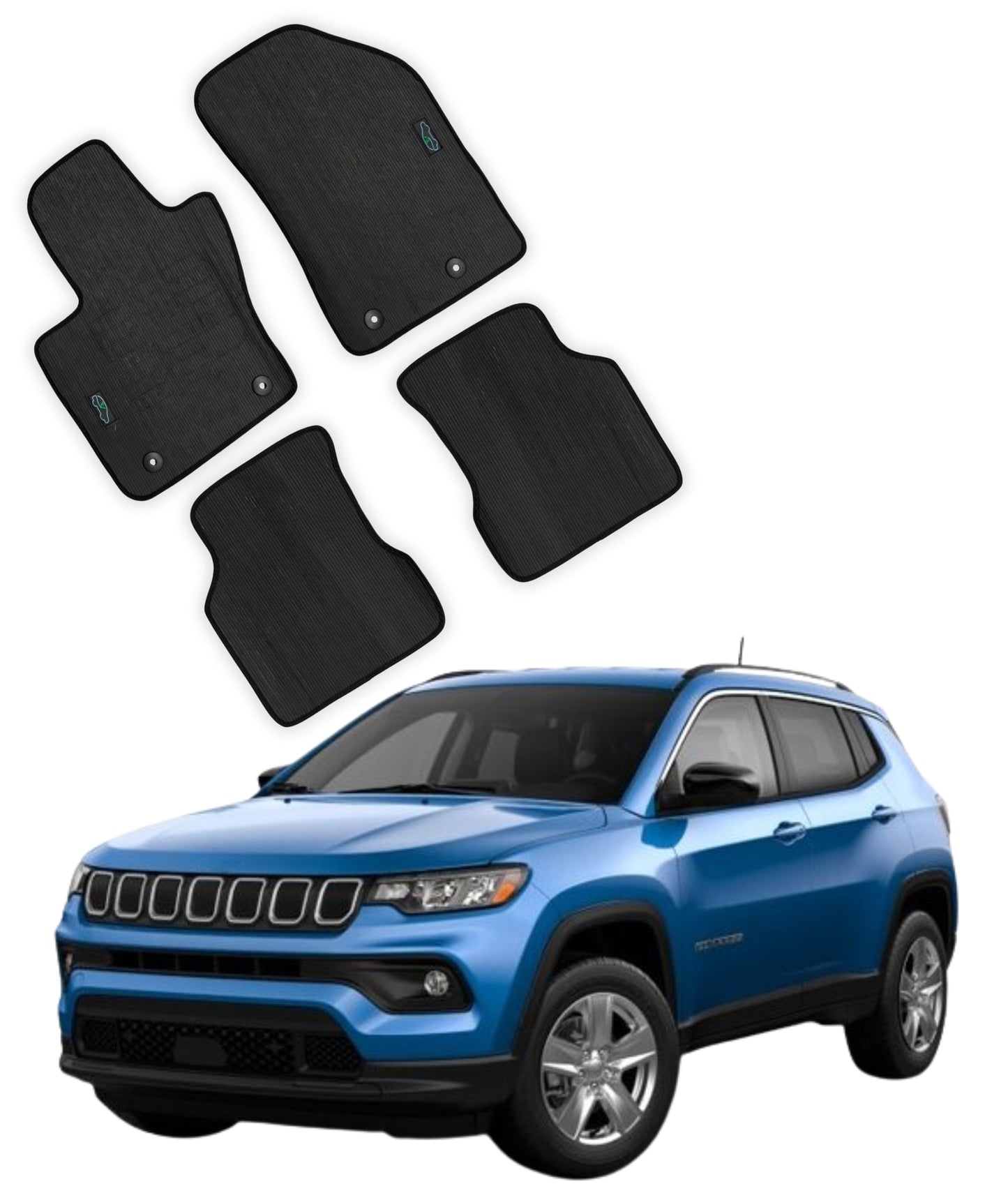 All Weather Floor Mats for 2017 to 2025 Jeep Compass