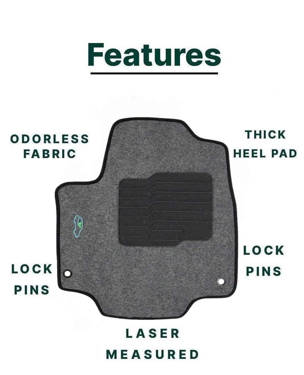 Carpet Floor Mats for 2017 to 2025 Chrysler Pacifica (Not for Hybrid) - Gray