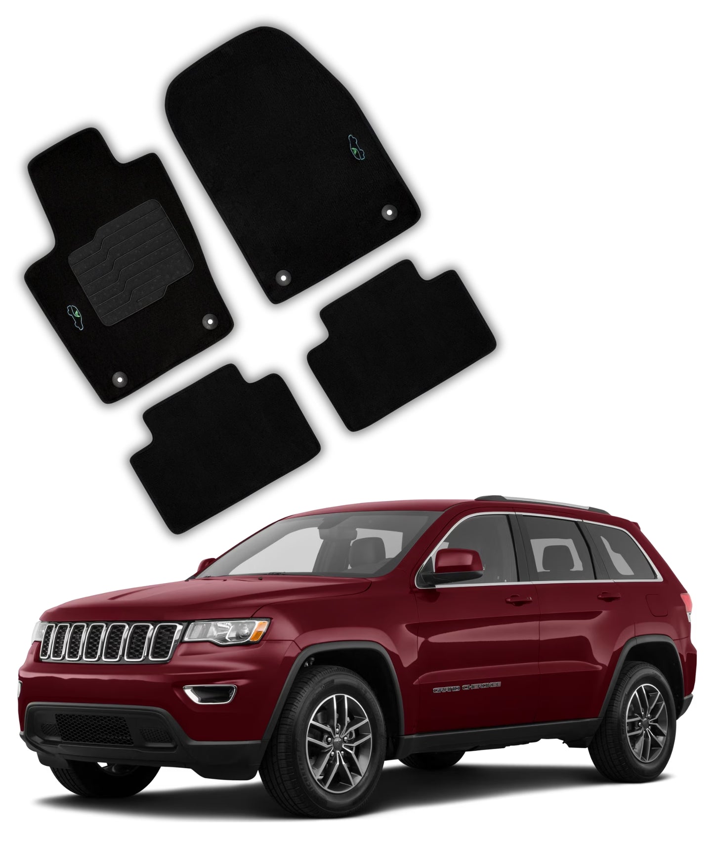 Carpet Floor Mats for 2016 to 2021 Jeep Grand Cherokee & 16 to 23 Dodge Durango