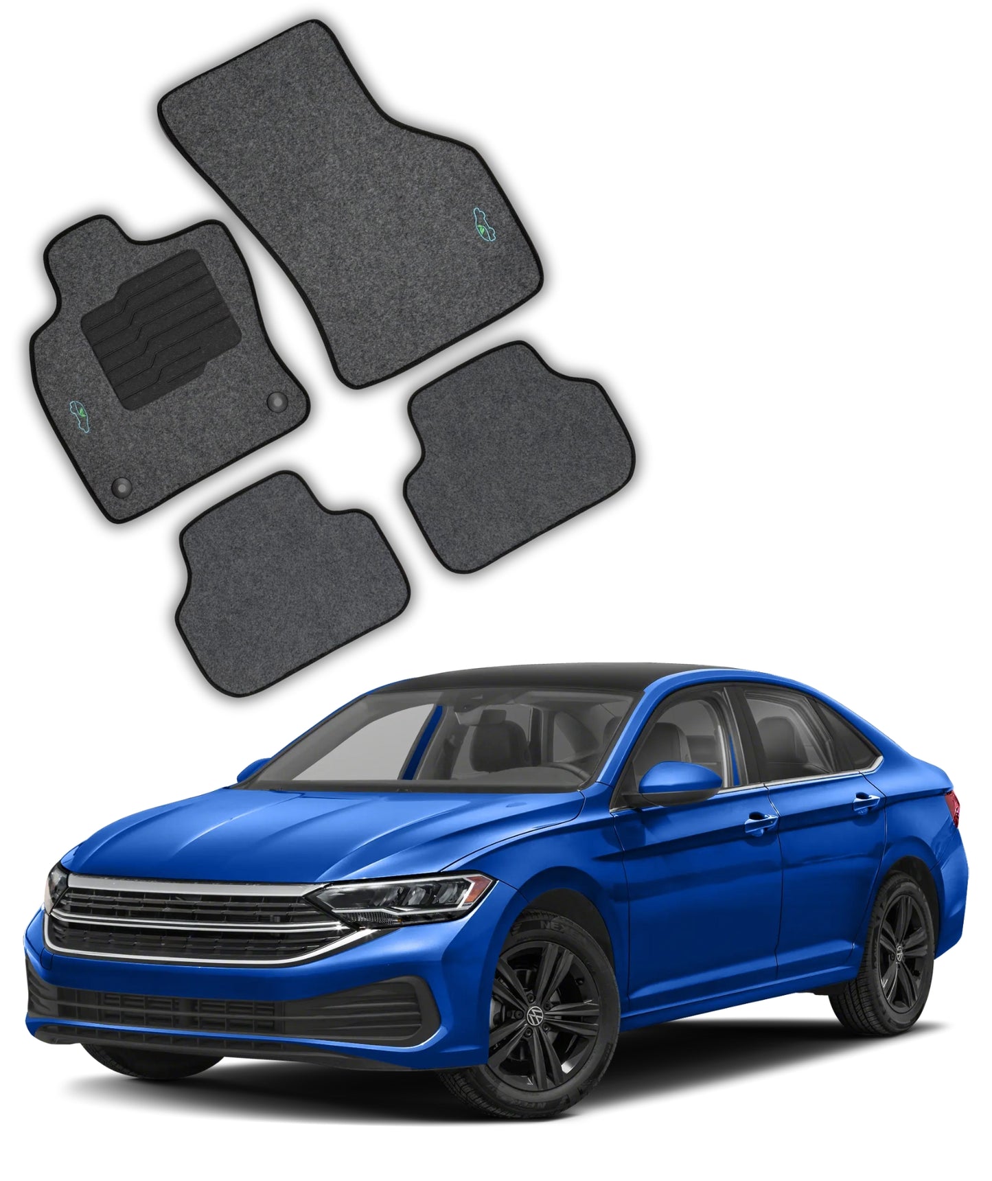 Carpet Floor Mats for 2019 to 2025 Volkswagen Jetta - Gray
