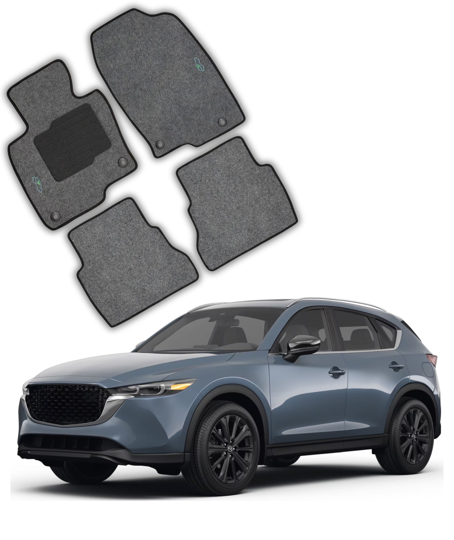 Carpet Floor Mats for 2017 to 2025 Mazda CX-5 - Gray