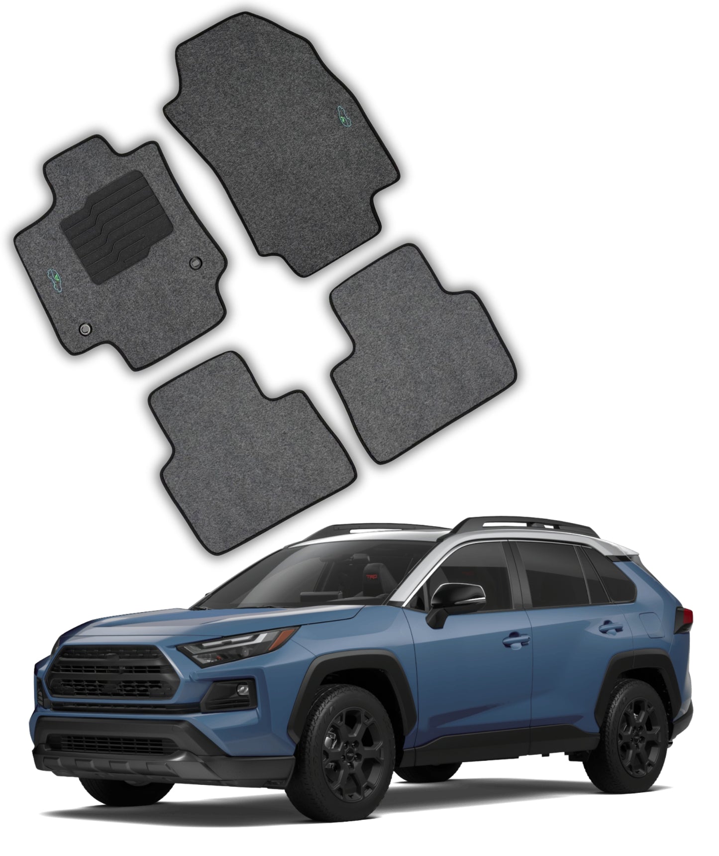 Carpet Floor Mats For 2018 to 2025 Toyota Rav4 - Gray