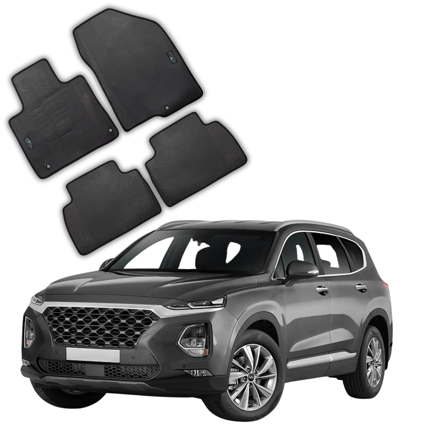 All Weather Floor Mats for 2019 2020 Hyundai Santa Fe