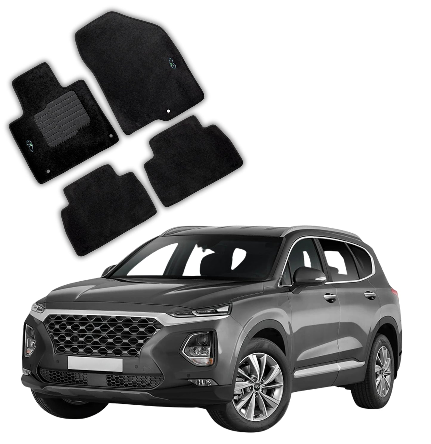 Carpet Floor Mats for 2019 2020 Hyundai Santa Fe