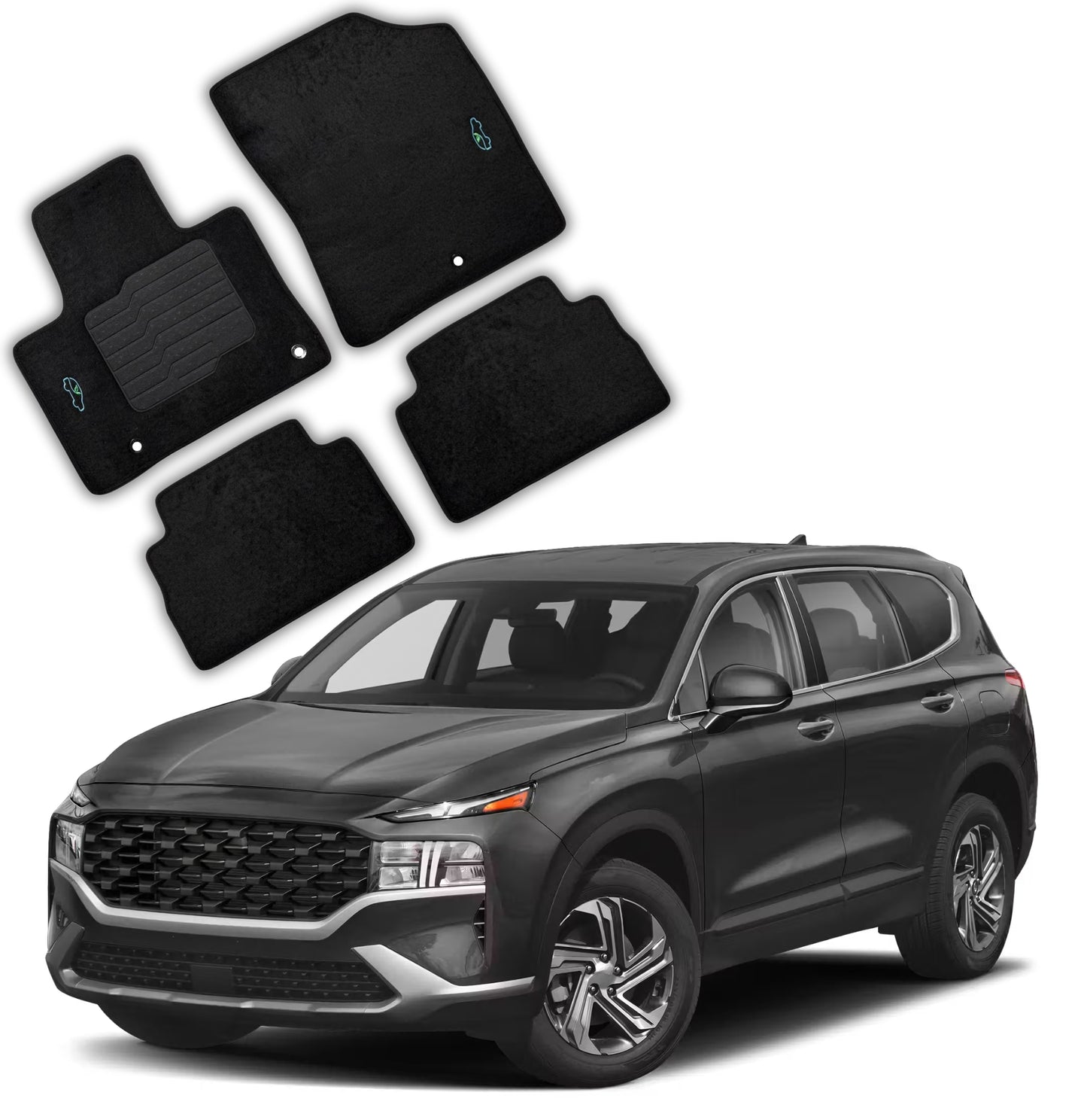 Carpet Floor Mats for 2021 to 2023 Hyundai Santa Fe PHEV