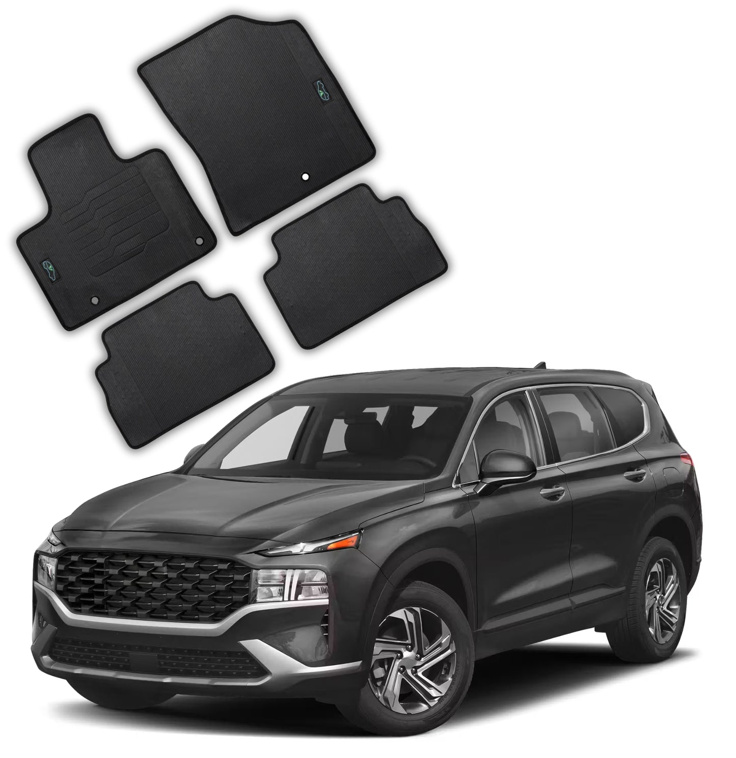 All Weather Floor Mats for 2021 to 2023 Hyundai Santa Fe PHEV