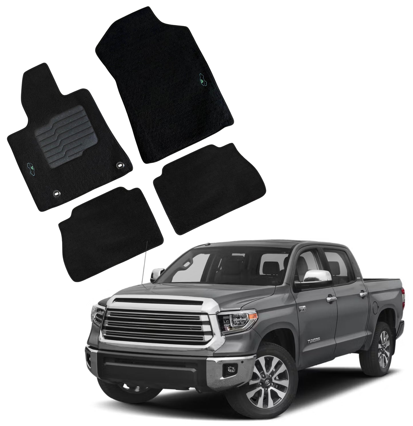 Carpet Floor Mats for 2014 to 2021 Toyota Tundra CrewMax Cab Models