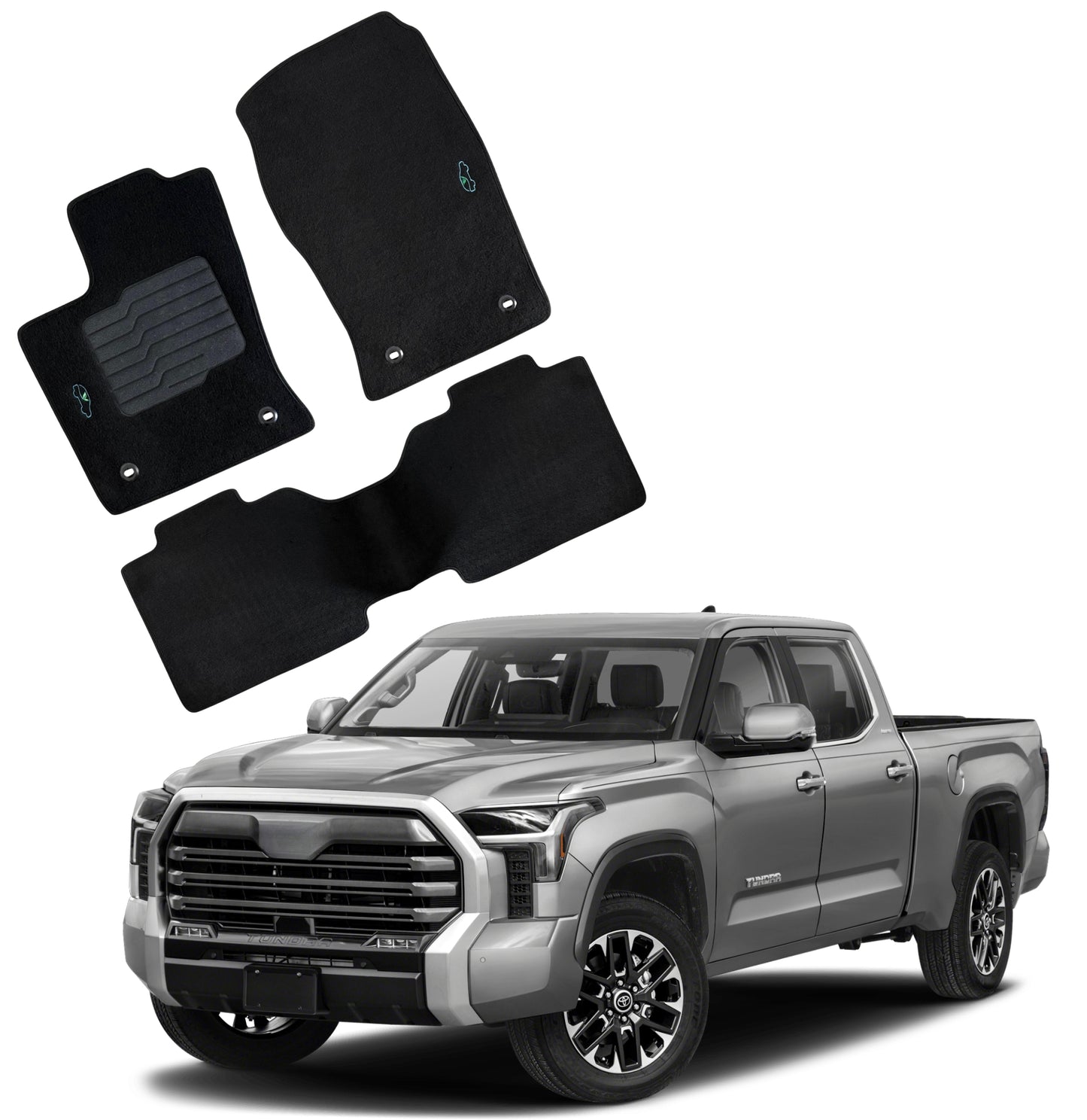 Carpet Floor Mats for 2022 to 2025 Toyota Tundra CrewMax Cab Models