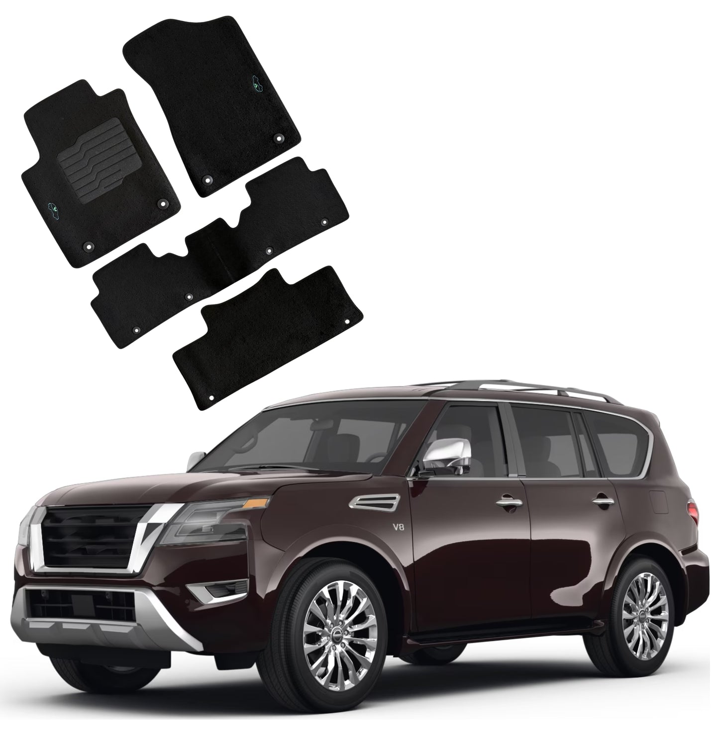 Carpet Floor Mats for 2019 to 2024 Nissan Armada / Infiniti QX80