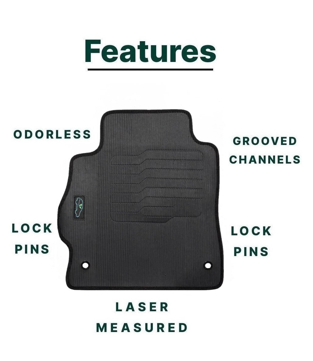 All Weather Floor Mats for 2020 to 2025 Nissan Versa