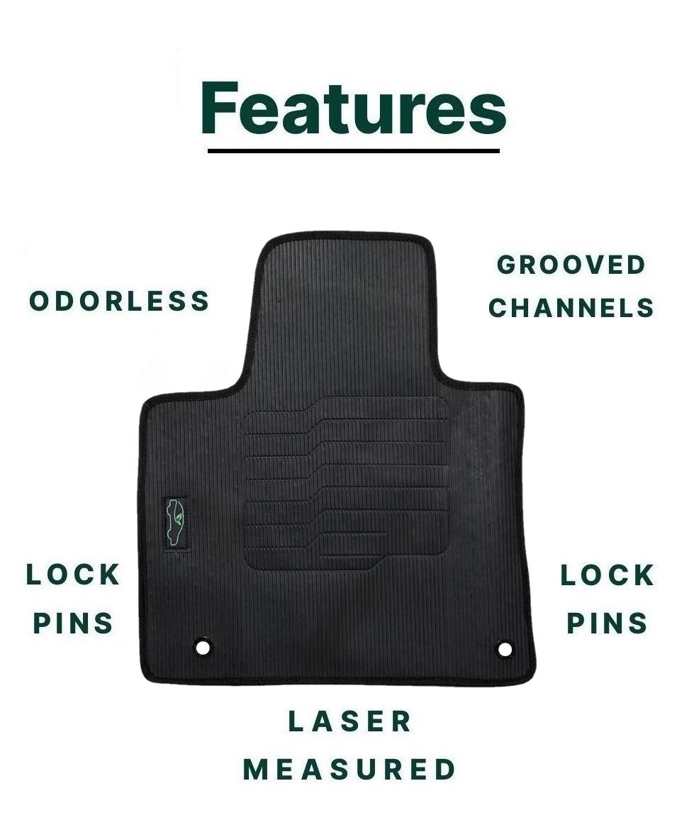 All Weather Floor Mats for 2021 to 2025 Kia Sorento Full 3-Row Set (Not for Hybrid Models)