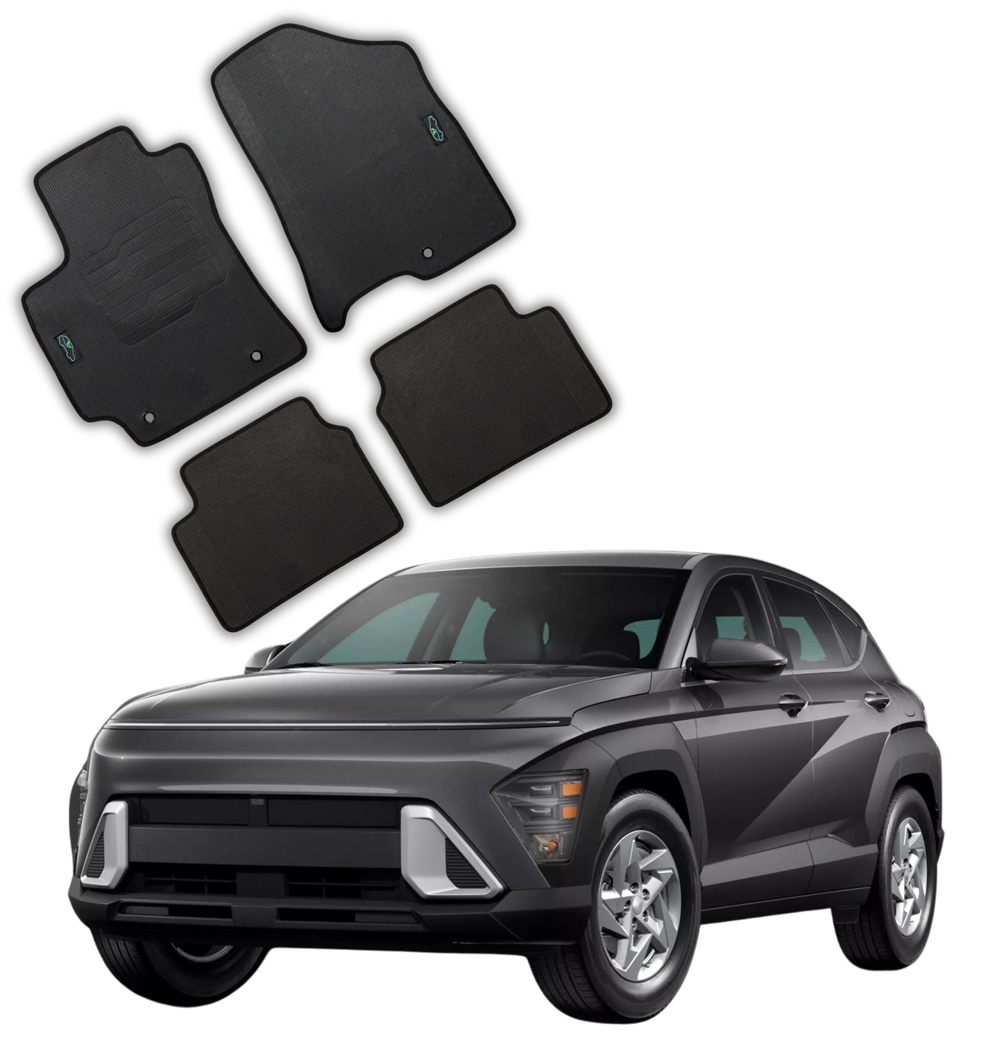All Weather Floor Mats for 2024 2025 Hyundai Kona (Not for Electric Models)