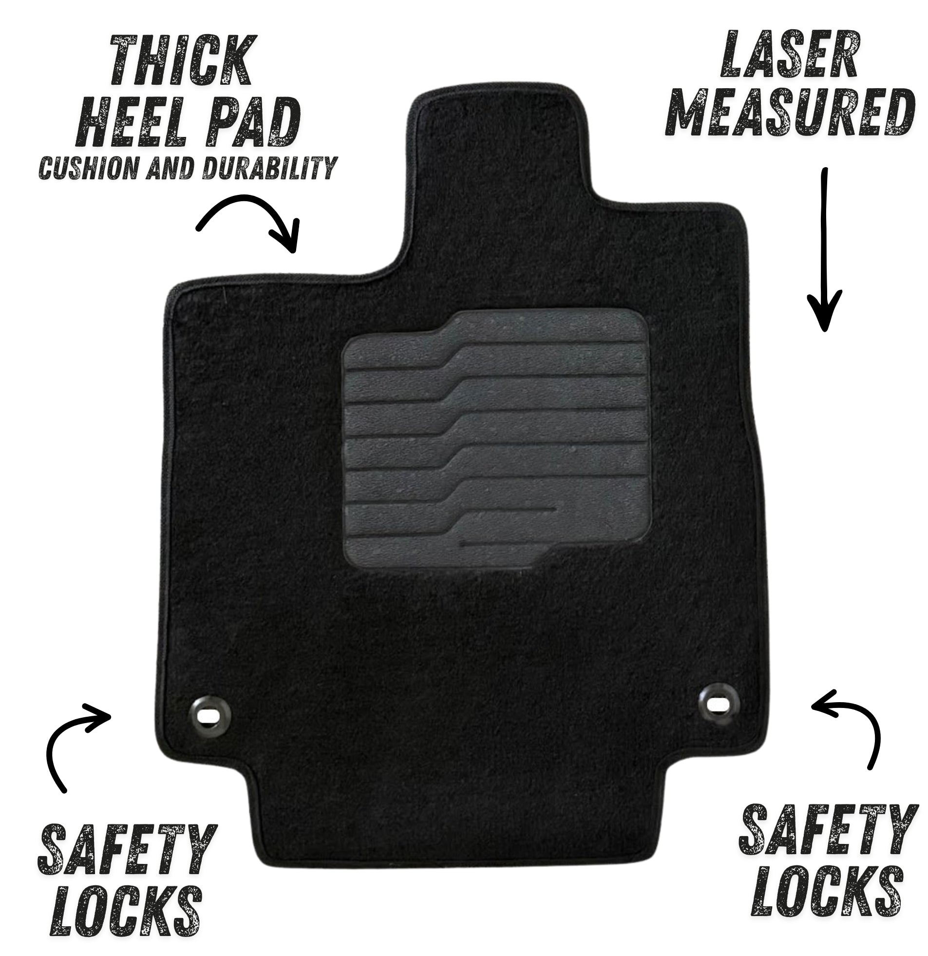 Carpet Floor Mats for 2018 to 2026 Honda Odyssey, Full set, Black