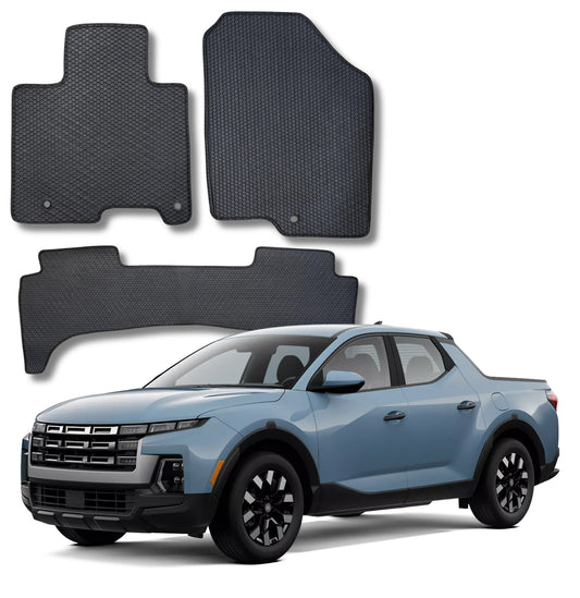 All Weather Floor Mats for 2022 to 2026 Hyundai Santa Cruz, Front and Rear