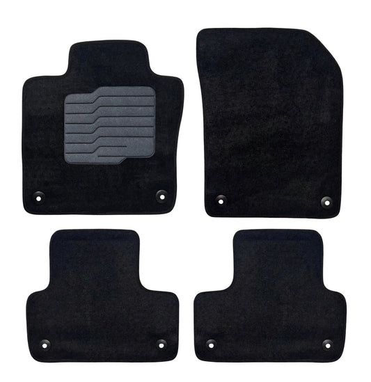 Carpet Floor Mats for 2018 to 2026 Volvo XC60, Front and Rear, Black